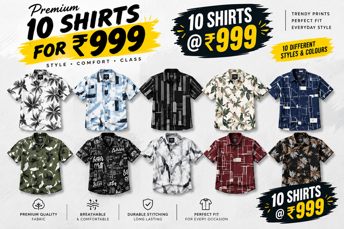 10 Pcs Party Wear Shirts