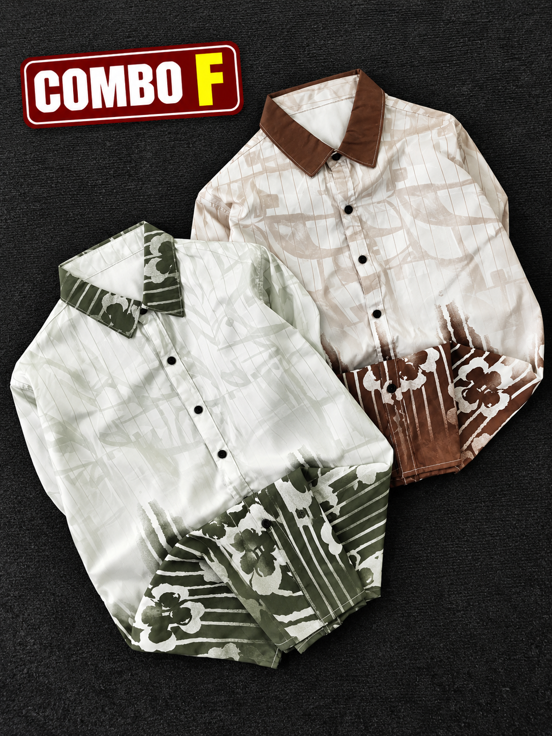 2 PCS ABSTRACT PRINTED SHIRT