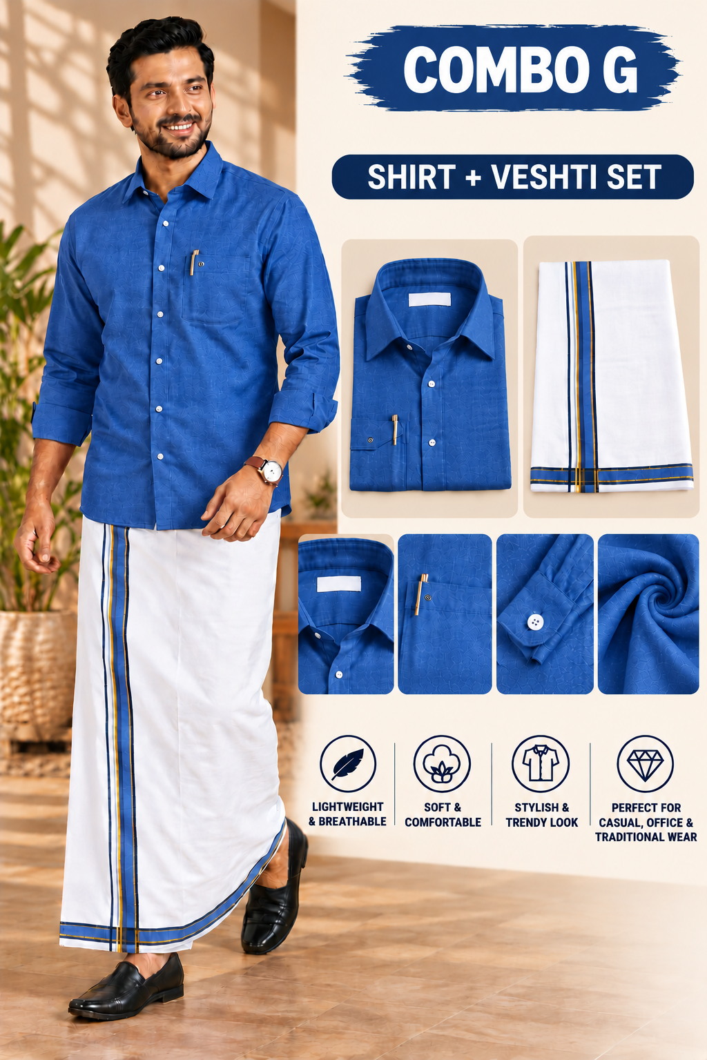 SHIRT & VESHTI COMBO