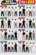 5 PCS CARGO PANTS COMBO