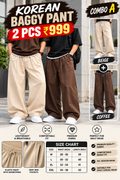 2 PCS KOREAN BAGGY PANT
