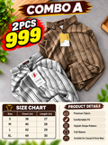 2 PCS RETRO LINE SHIRT
