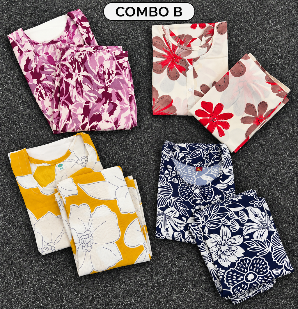 4 Pieces Crep Set Combo