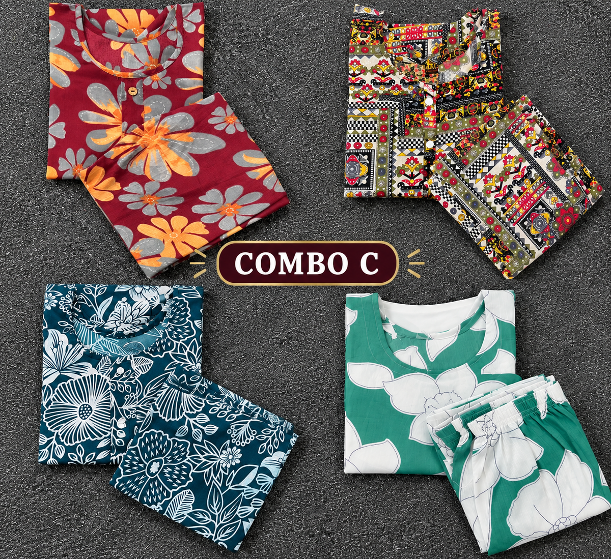 4 Pieces Crep Set Combo