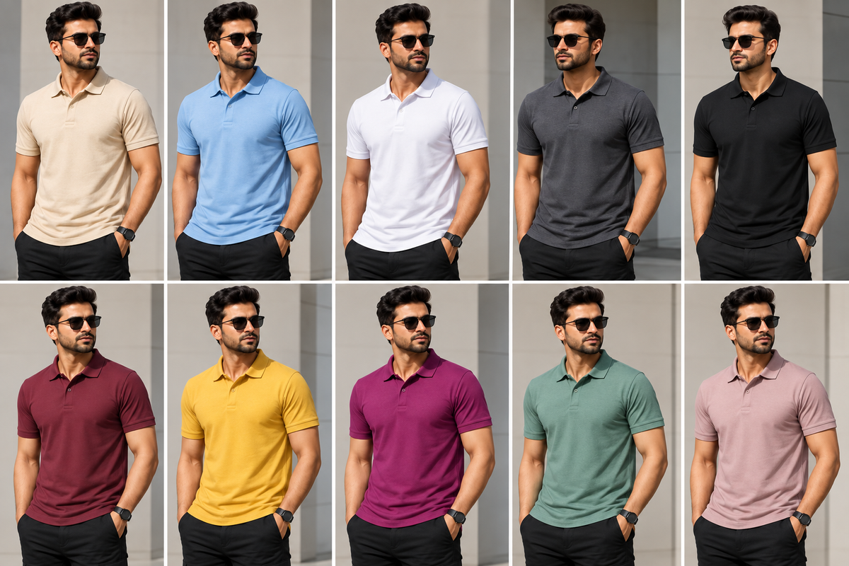 5 PCS POLO T-SHIRT COMBO