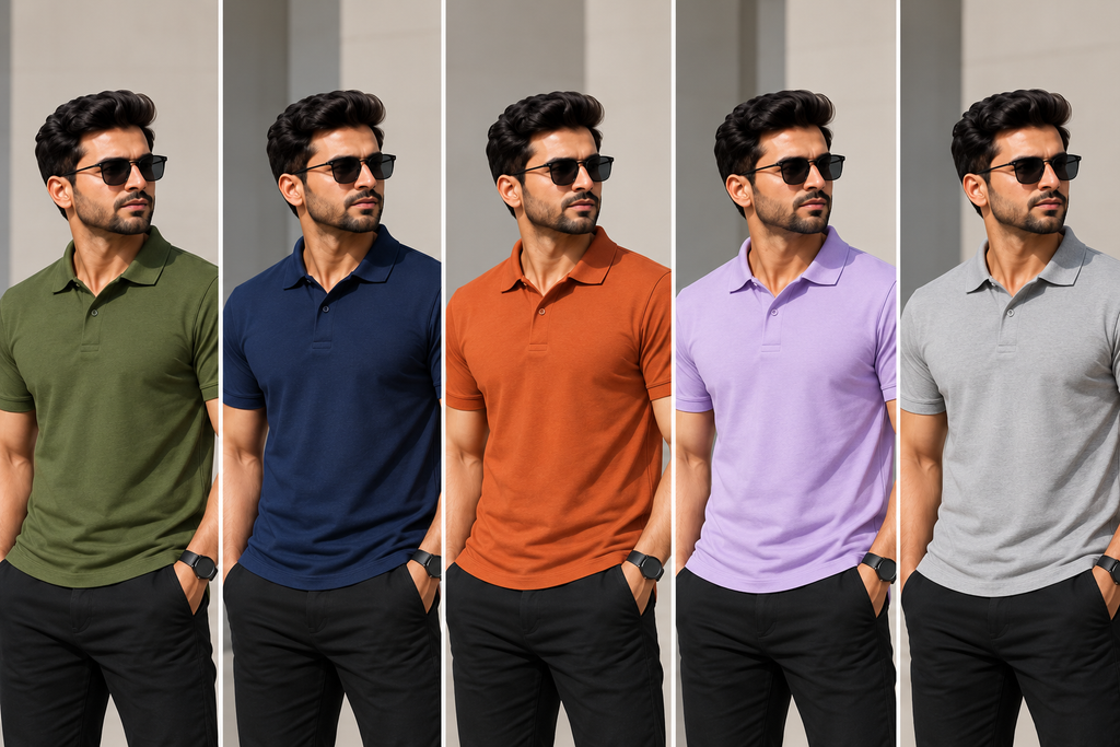 5 PCS POLO T-SHIRT COMBO