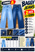 2 PCS  BAGGY JEANS