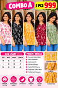 5 PCS SHORT KURTIS