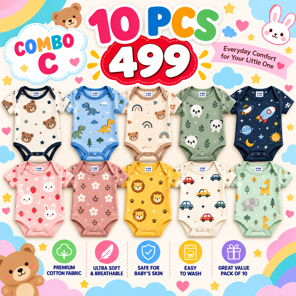 BABY ROMPERS - 10 PCS