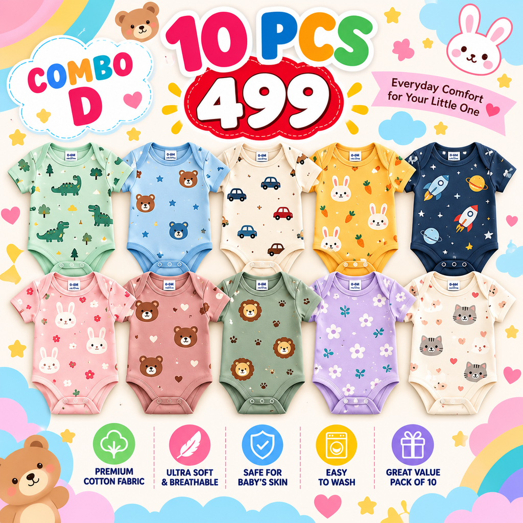 BABY ROMPERS - 10 PCS