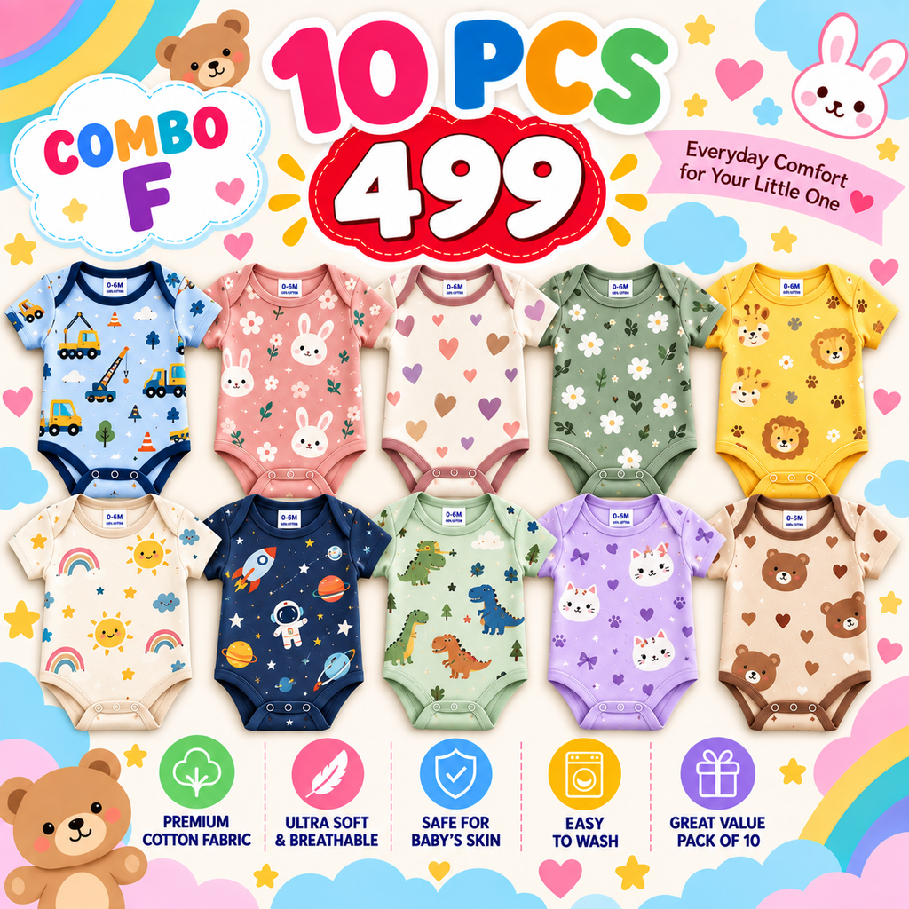 BABY ROMPERS - 10 PCS