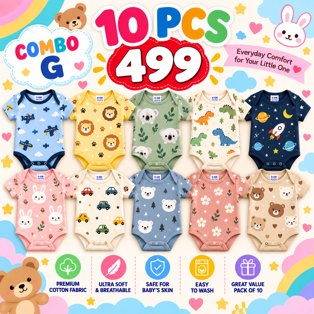 BABY ROMPERS - 10 PCS