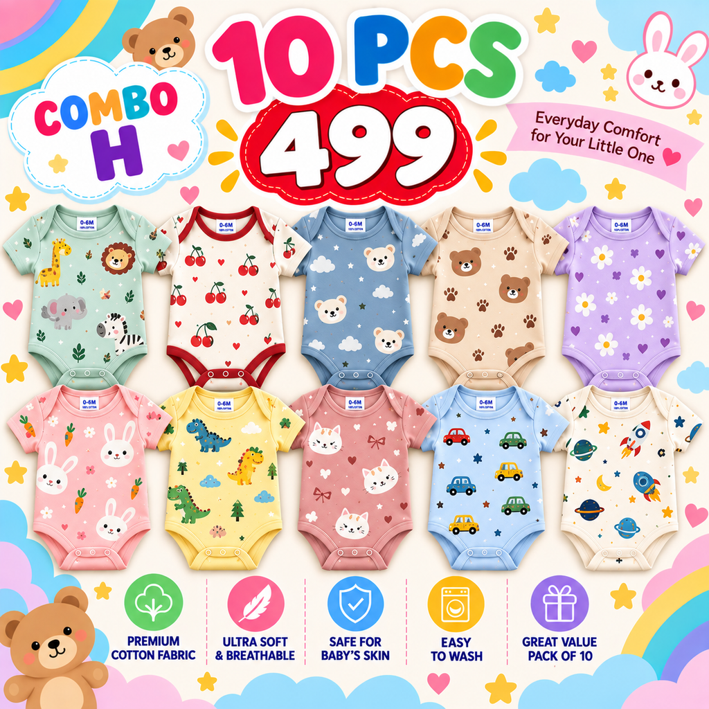BABY ROMPERS - 10 PCS
