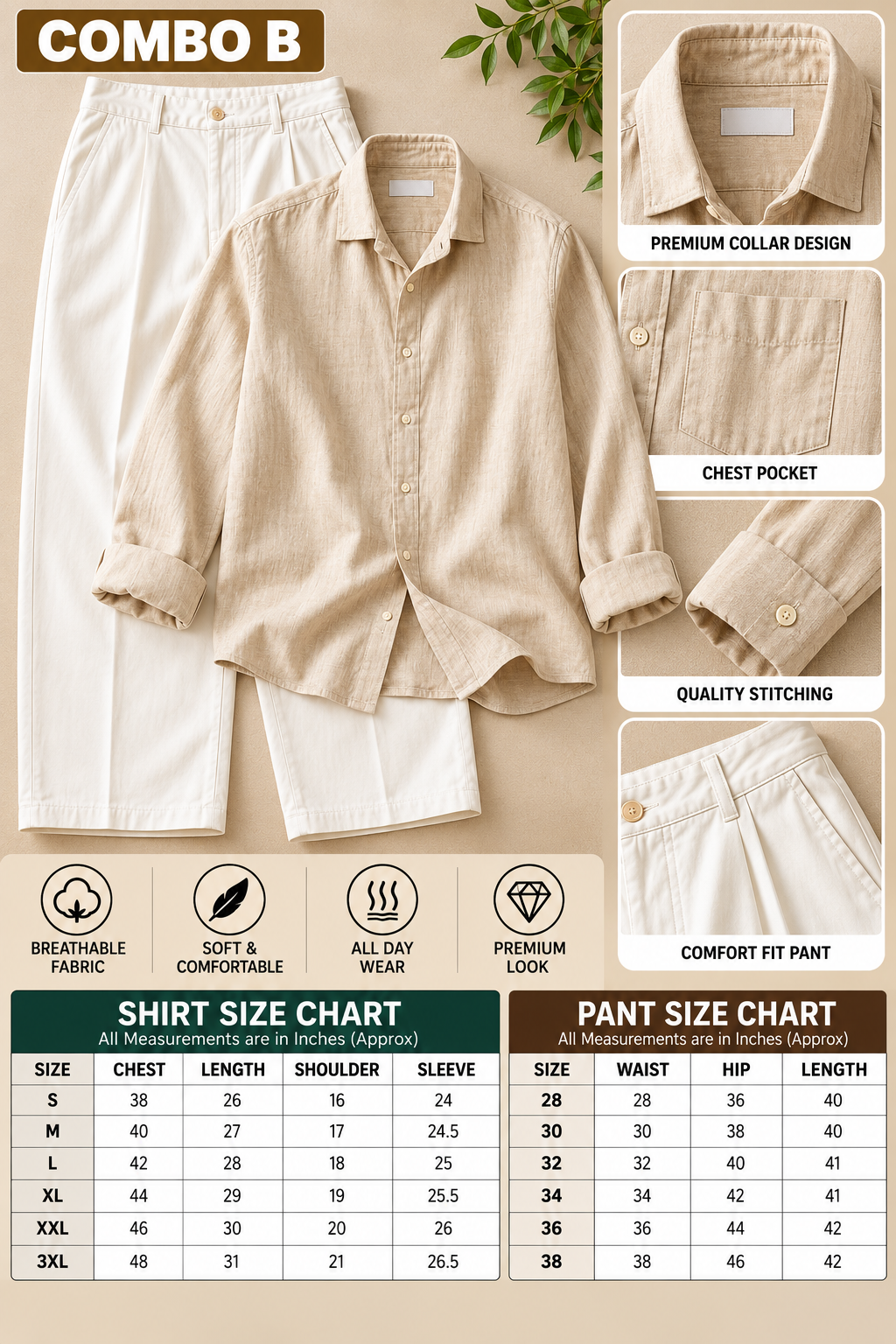 PREMIUM LINEN SHIRT & PANT COMBO
