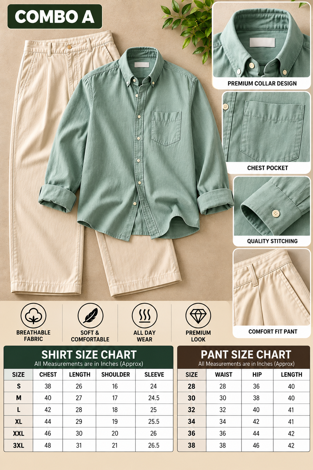 PREMIUM LINEN SHIRT & PANT COMBO