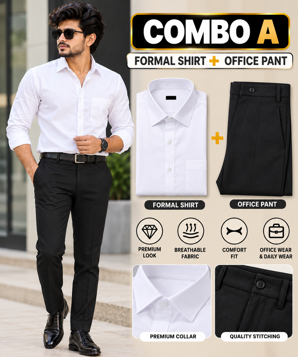 FORMAL SHIRT & OFFICE PANT COMBO