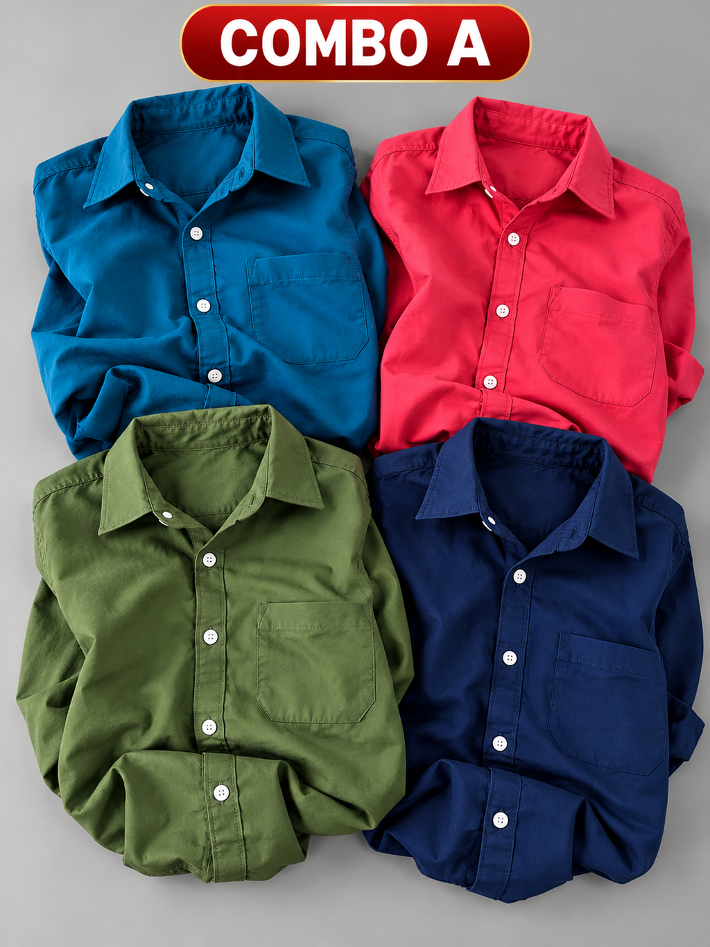 4PCS PLAIN SHIRT