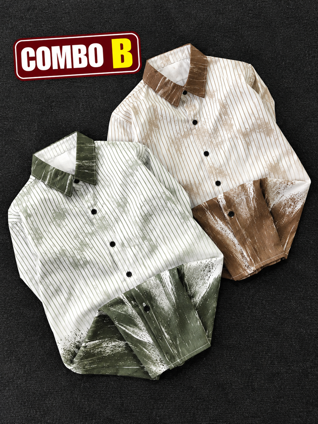 2 PCS ABSTRACT PRINTED SHIRT