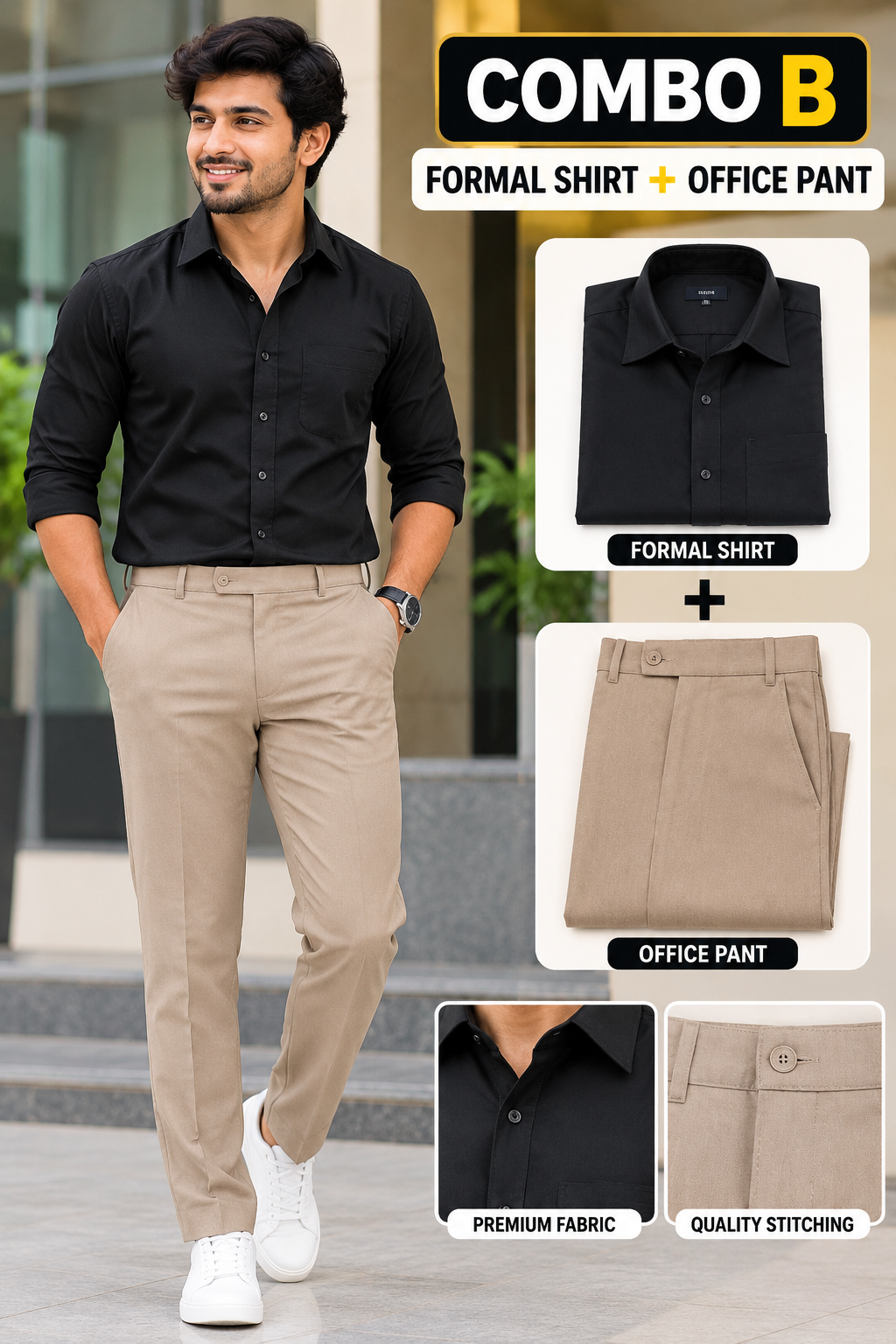 FORMAL SHIRT & OFFICE PANT COMBO