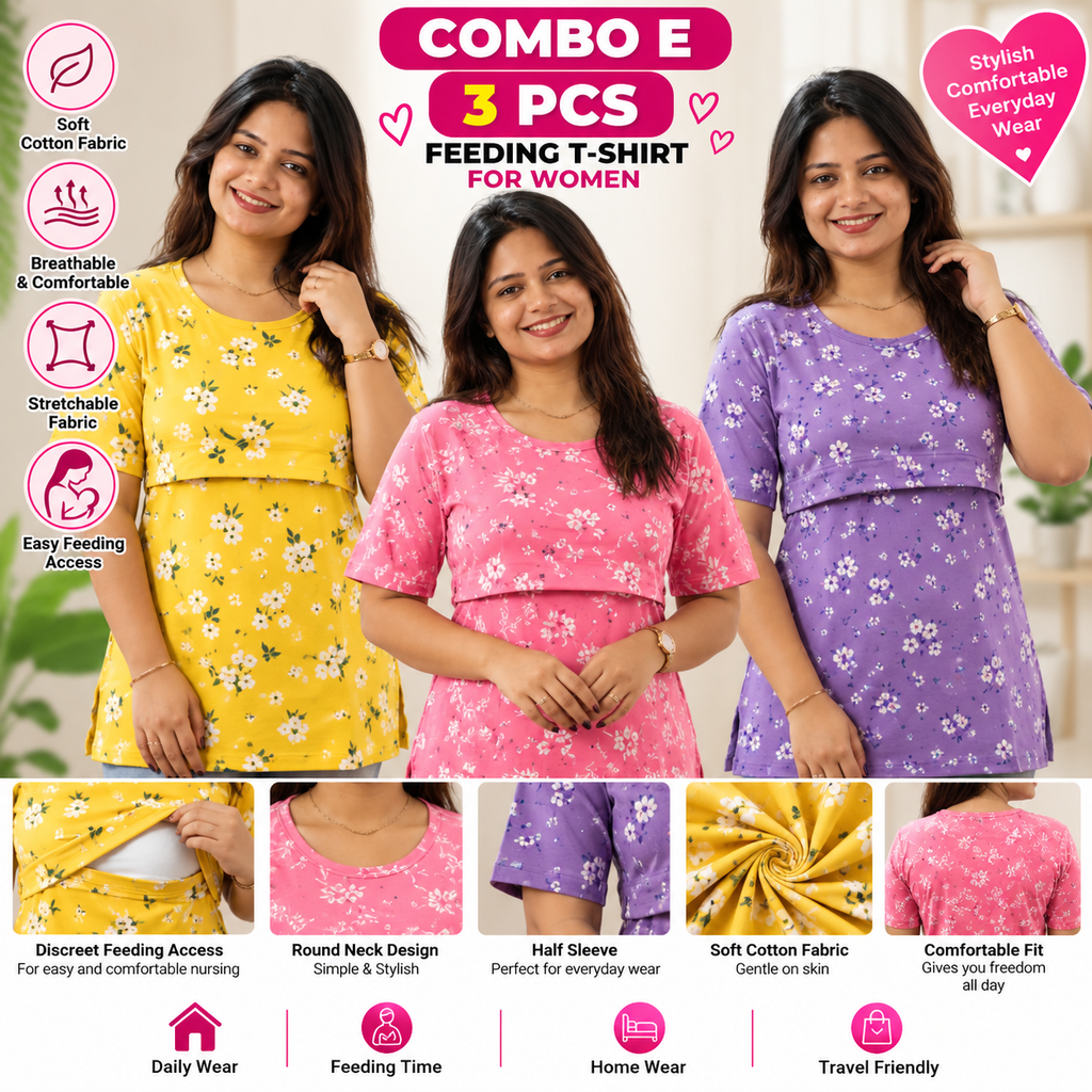 3 PCS MATERNITY T-SHIRT COMBO