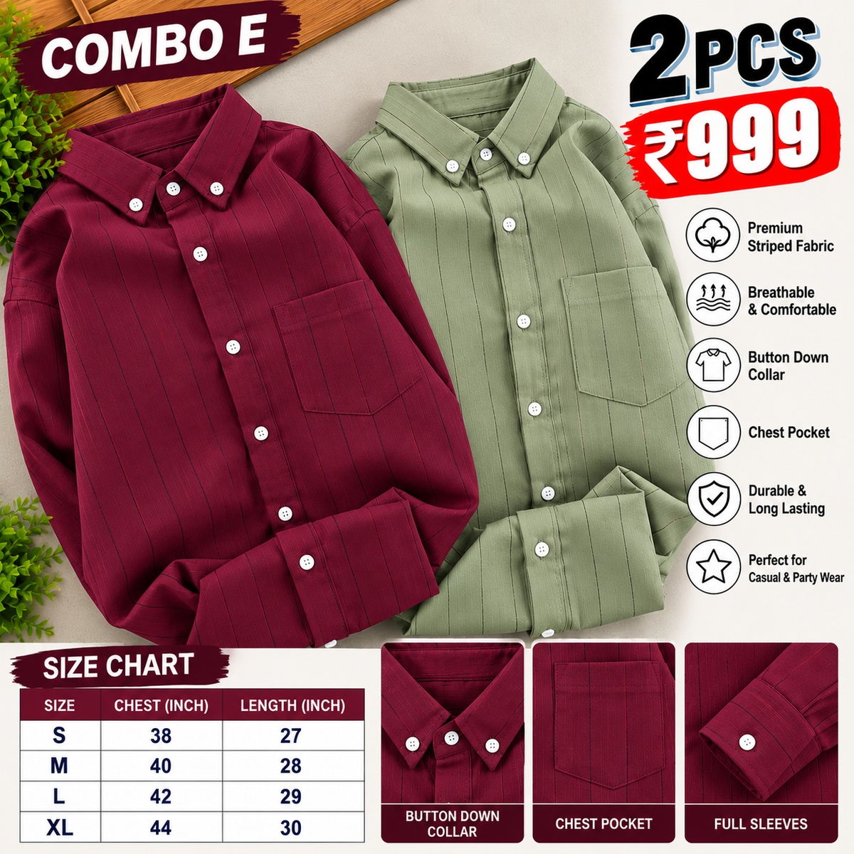 2 PCS OLD MONEY SHIRT