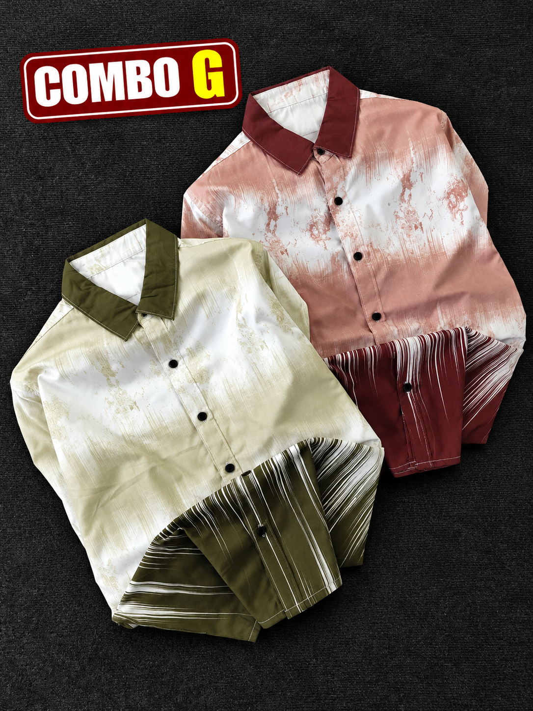2 PCS ABSTRACT PRINTED SHIRT