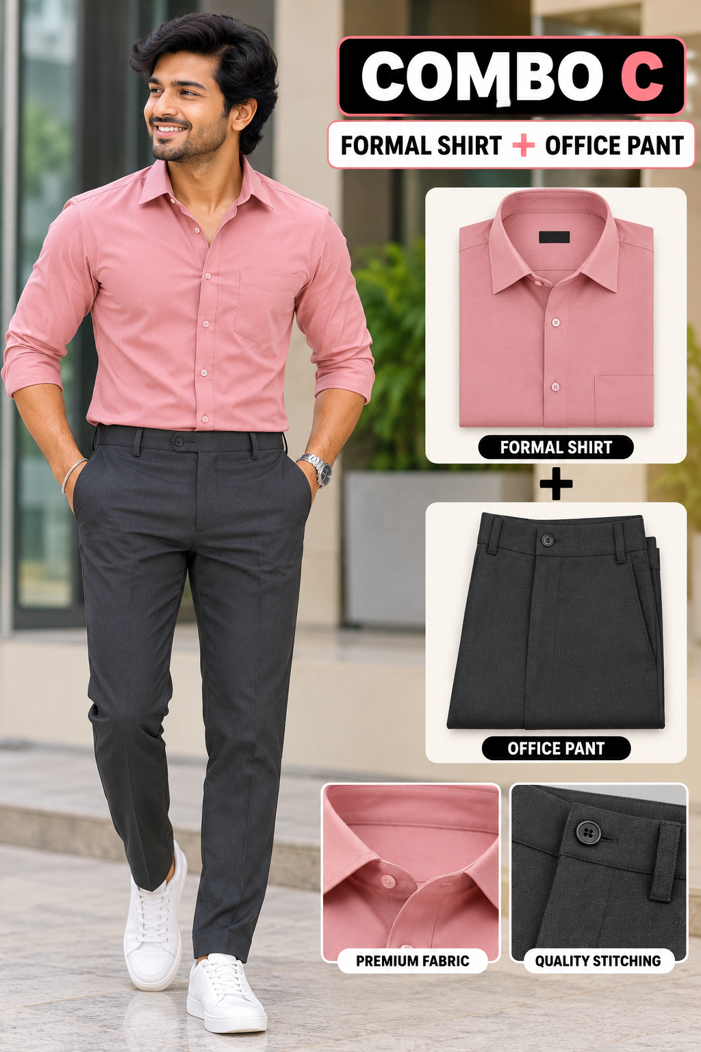 FORMAL SHIRT & OFFICE PANT COMBO