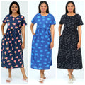 Women's Pure Cotton Maternity Gown/Maternity wear/Feeding 3 pieces