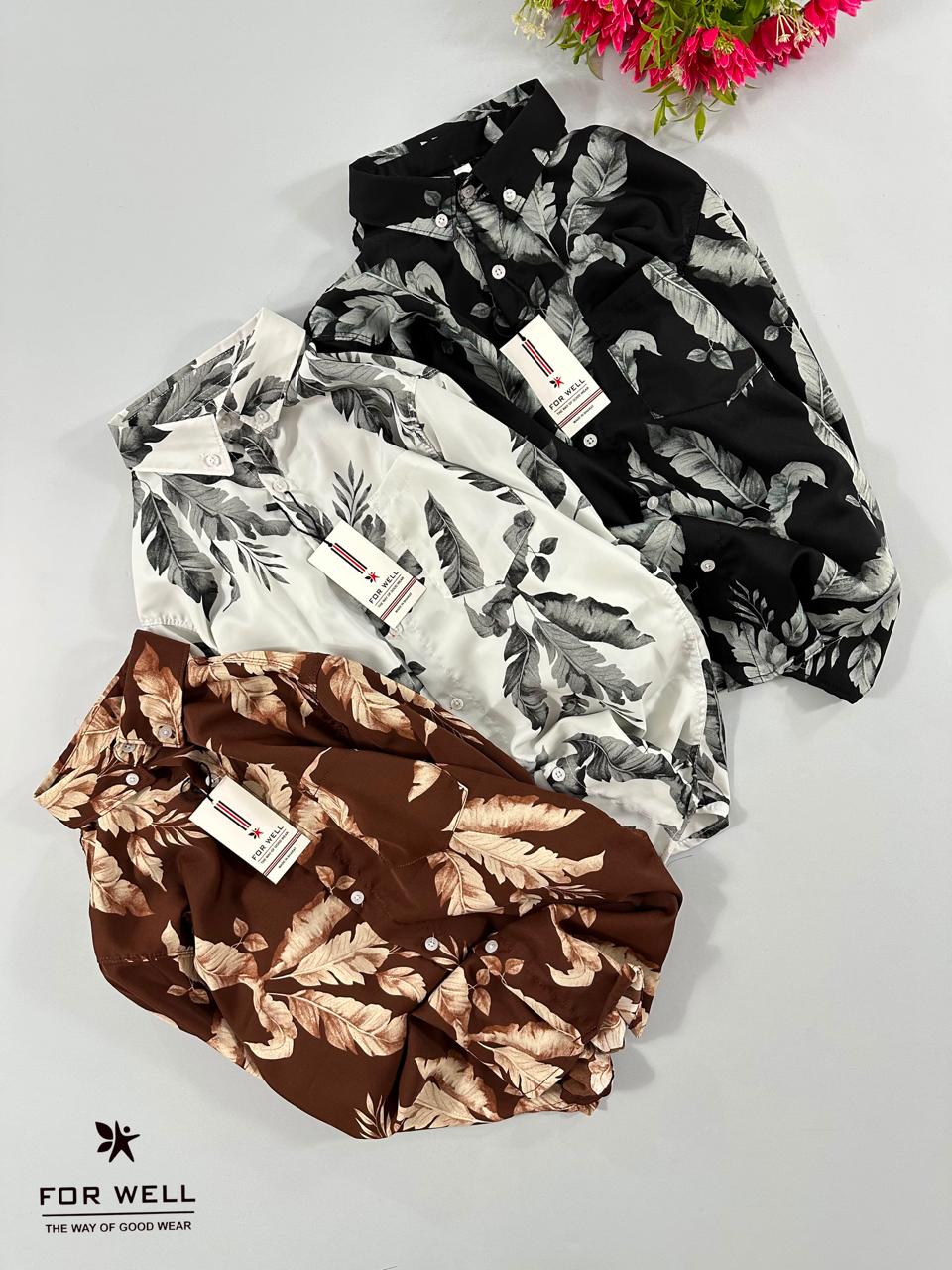 Autumn Leaf Viscose Shirt