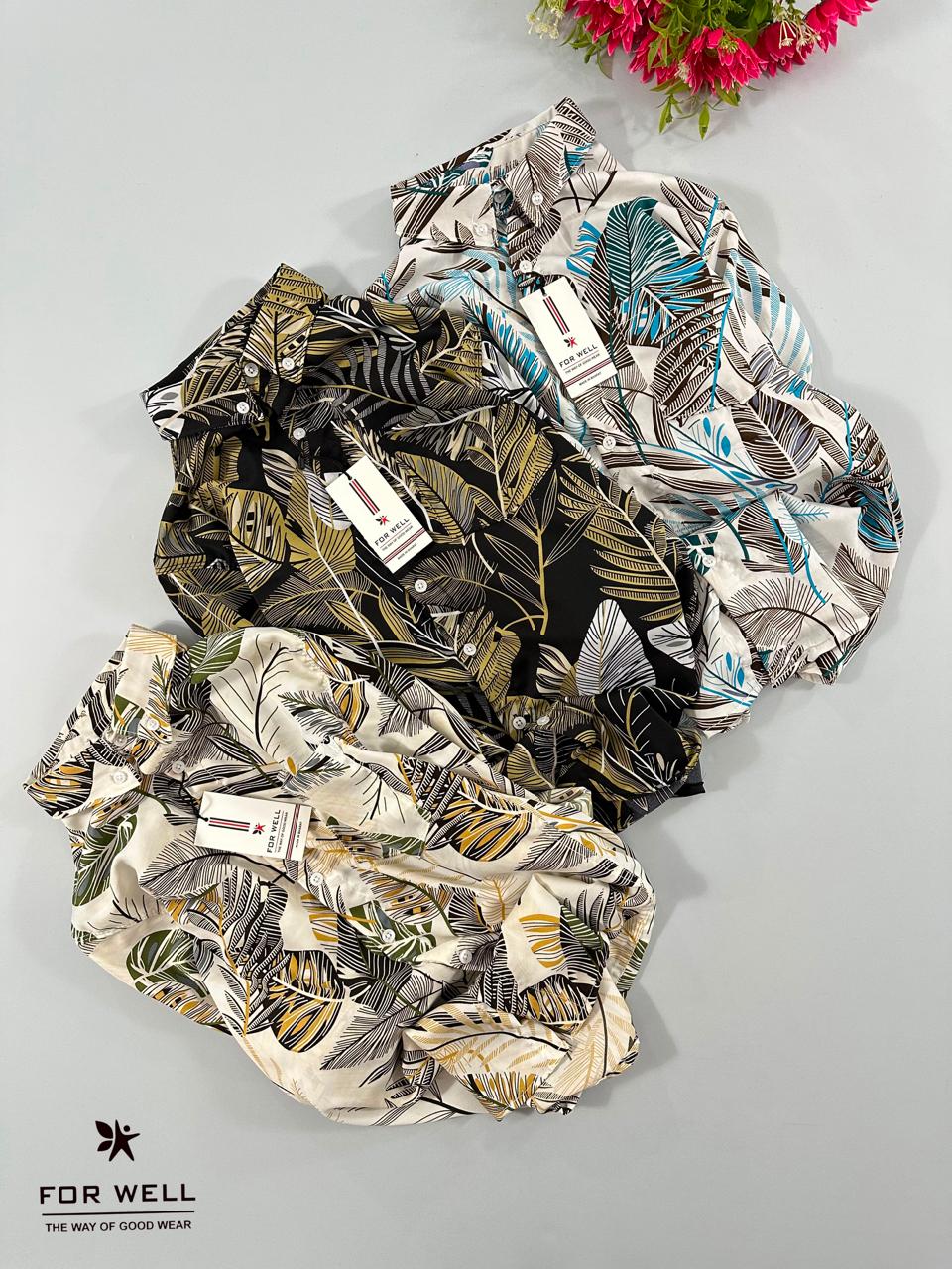 Autumn Leaf Viscose Shirt