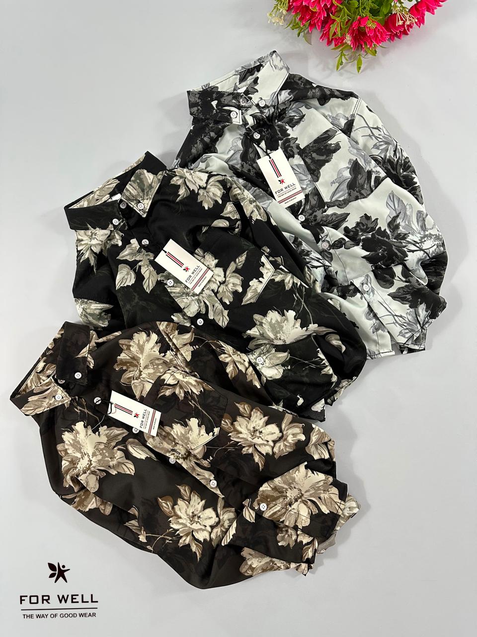 Autumn Leaf Viscose Shirt