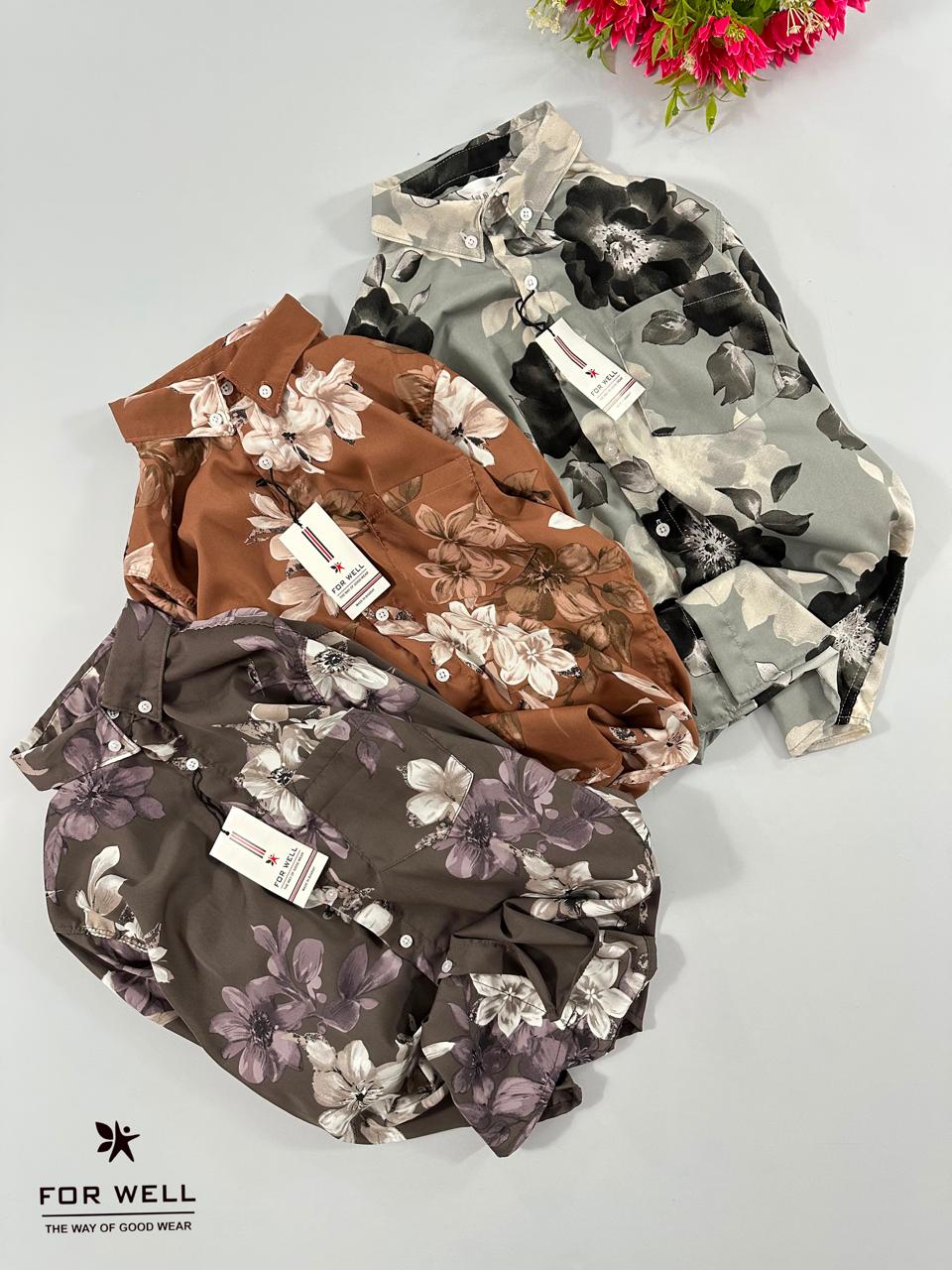 Autumn Leaf Viscose Shirt