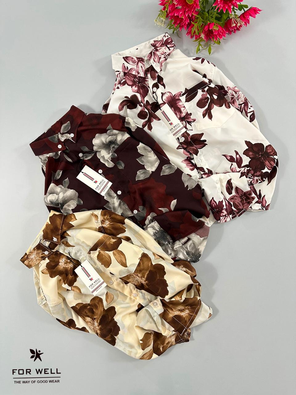 Autumn Leaf Viscose Shirt