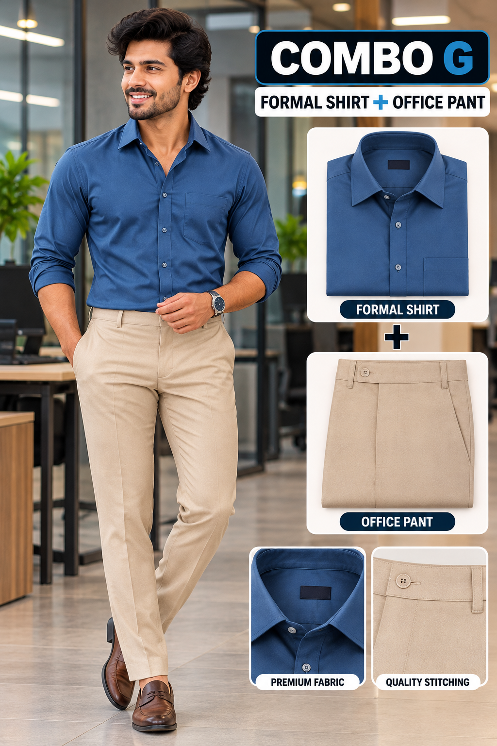 FORMAL SHIRT & OFFICE PANT COMBO