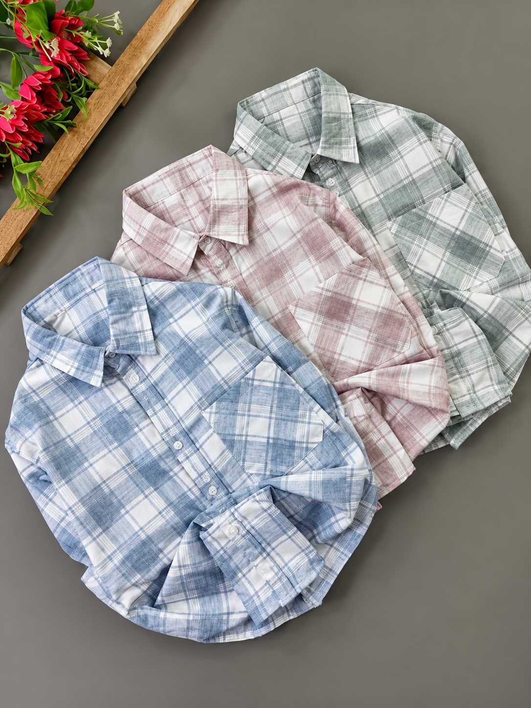 2 PCS CHECKED SHIRT