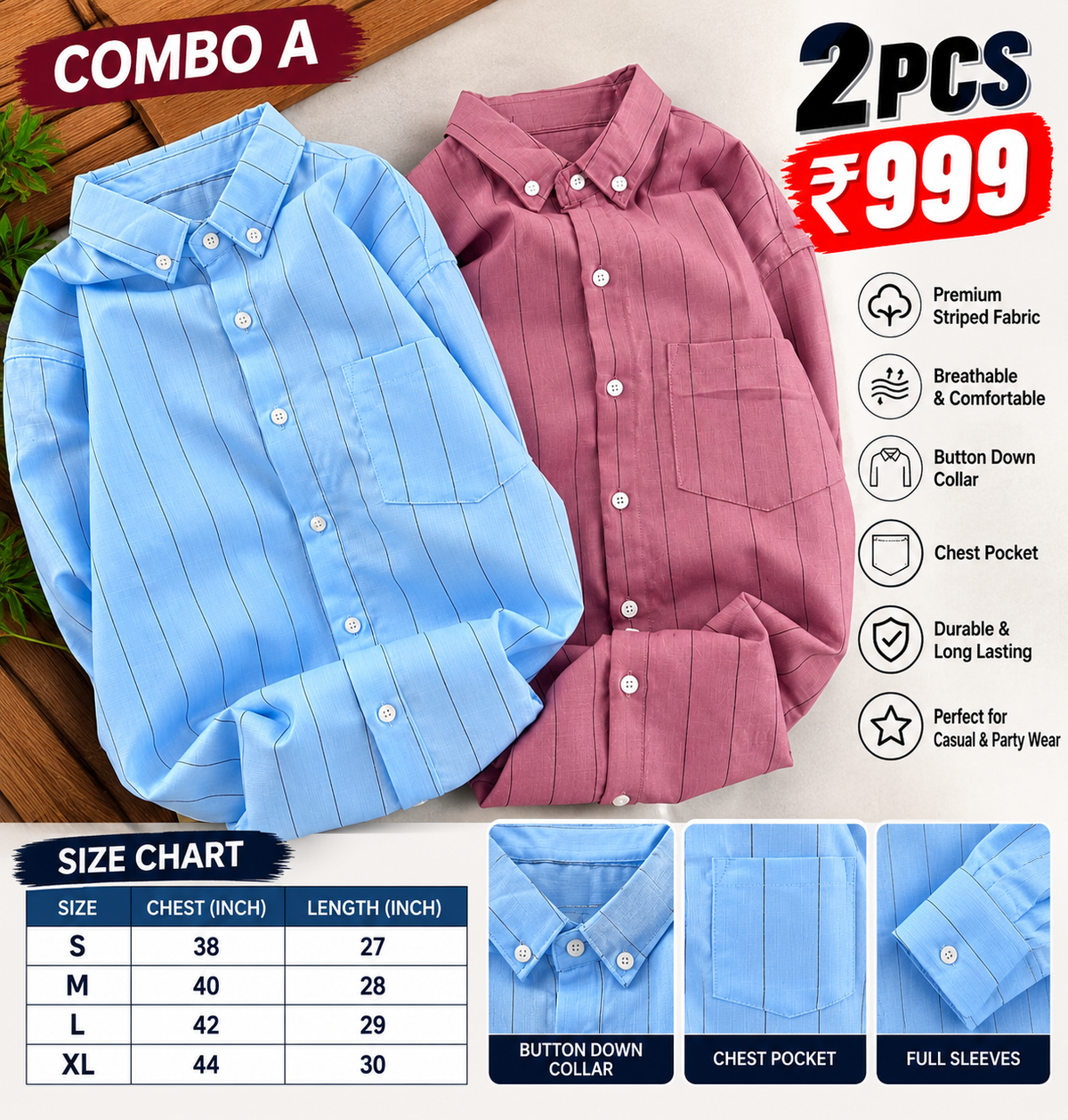 2 PCS OLD MONEY SHIRT