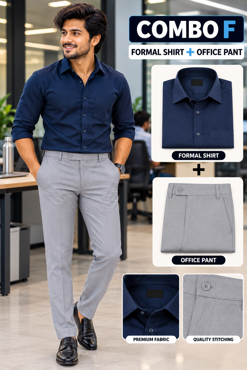 FORMAL SHIRT & OFFICE PANT COMBO
