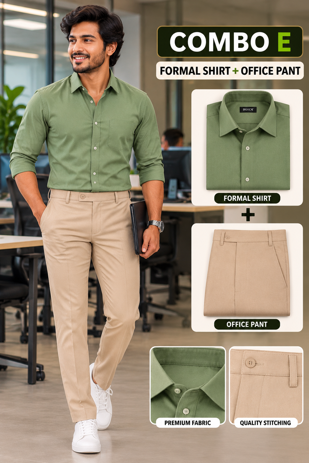 FORMAL SHIRT & OFFICE PANT COMBO