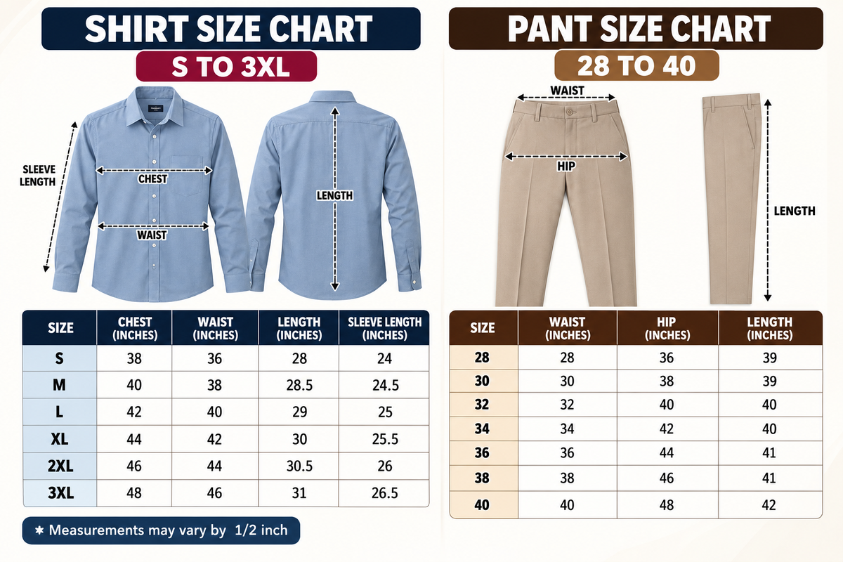 FORMAL SHIRT & OFFICE PANT COMBO