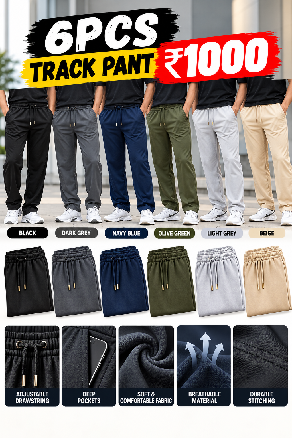 6 PCS TRACK PANT
