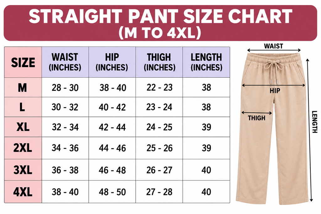 3 PCS STRAIGHT PANT