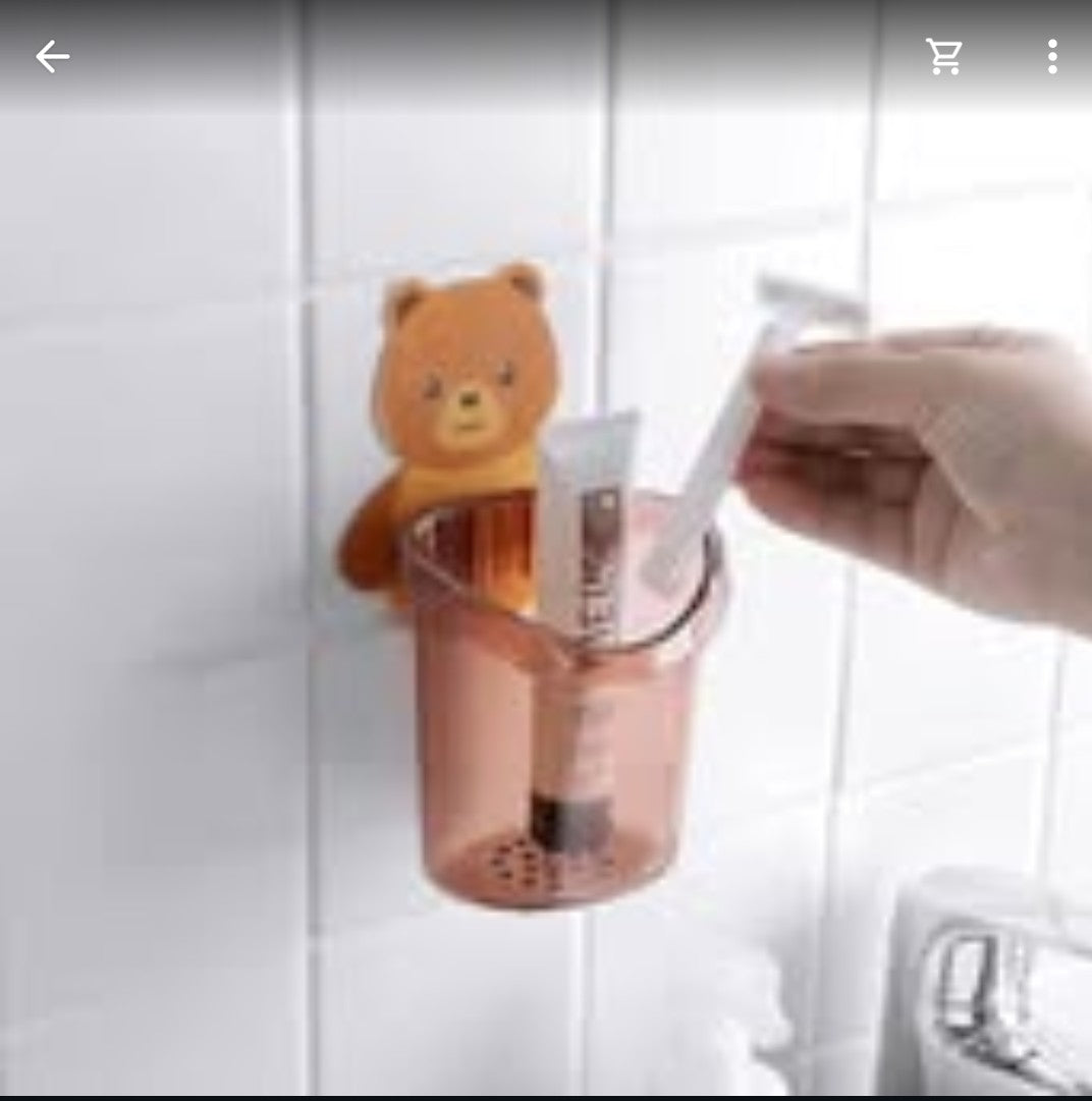 BEAR SHAPED TOOTHBRUSH HOLDER