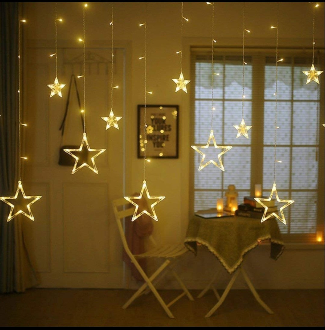 STAR CURTAIN LIGHT WARM WHITE 6*6