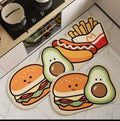 2 PC SET CUTE KITCHEN MAT