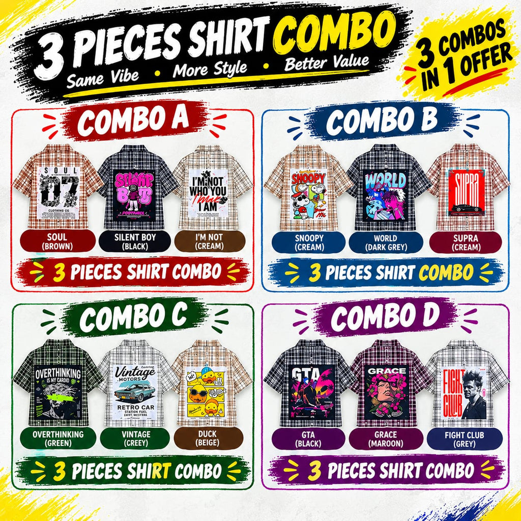 3 PIECES BOXY SHIRTS