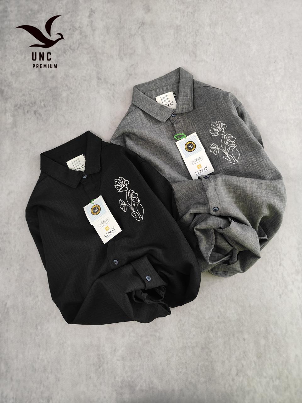 2 Pcs Men’s Embroidered Linen Shirt