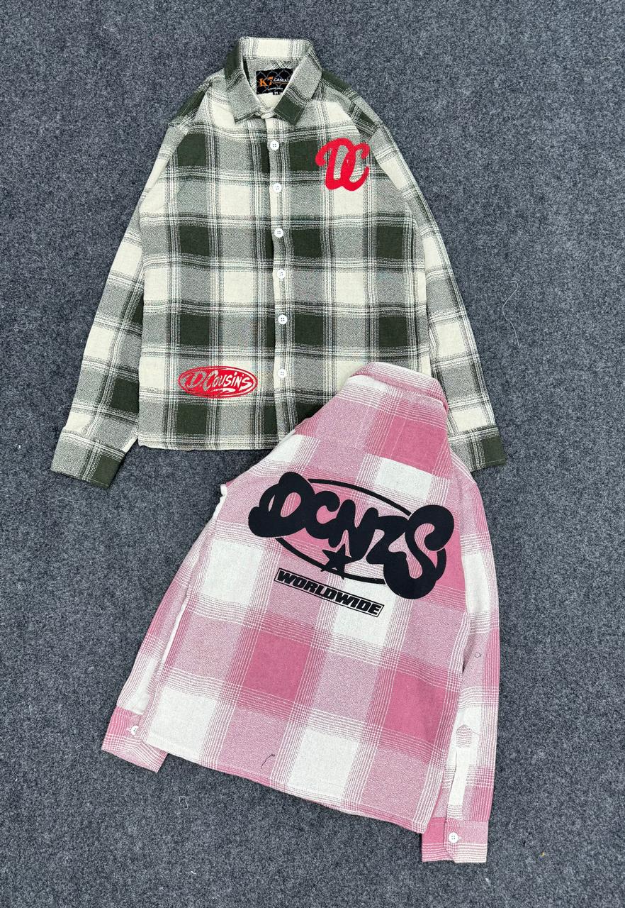 2 Pcs Printed Flannel Shirt