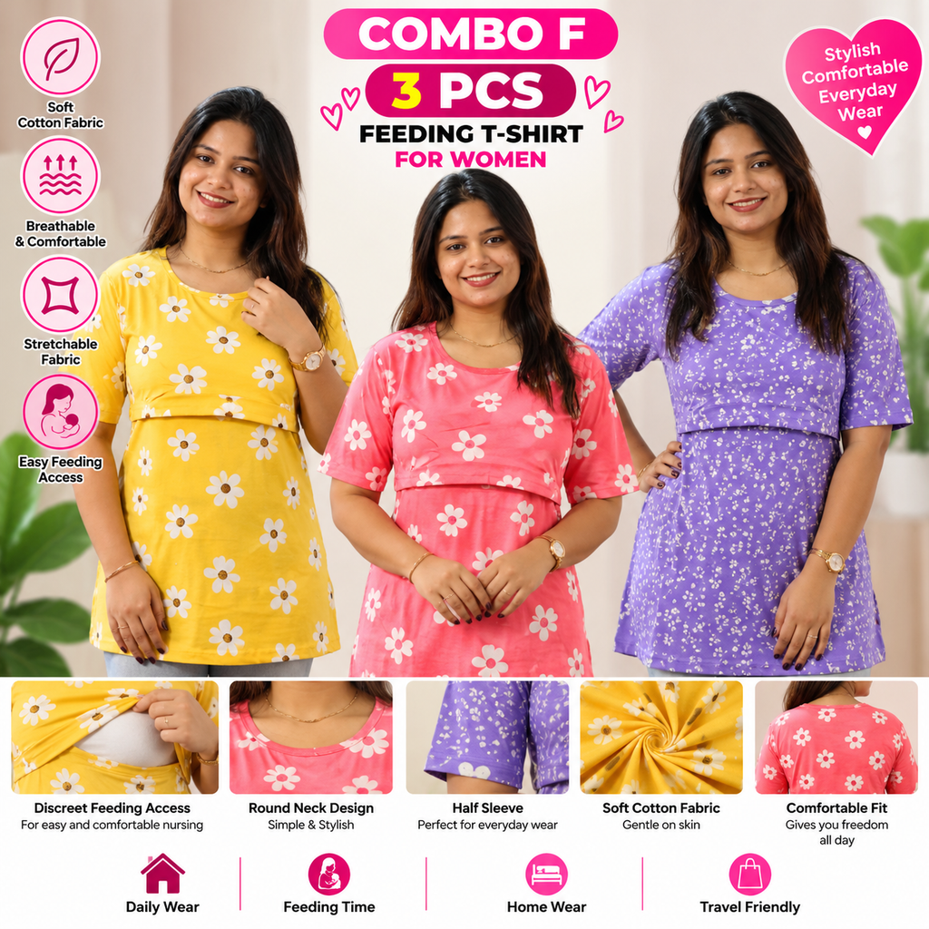 3 PCS MATERNITY T-SHIRT COMBO