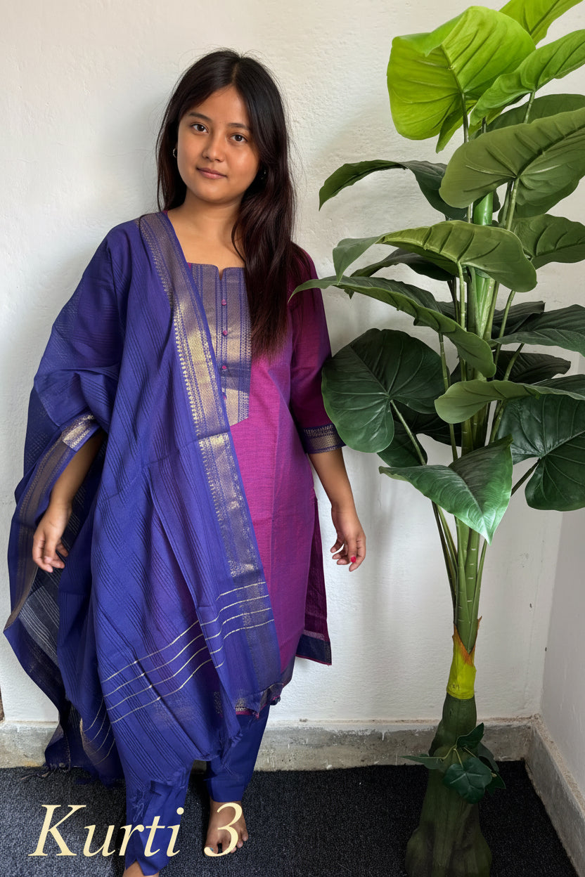 CHETTINADU KURTI (3 PCS SET )