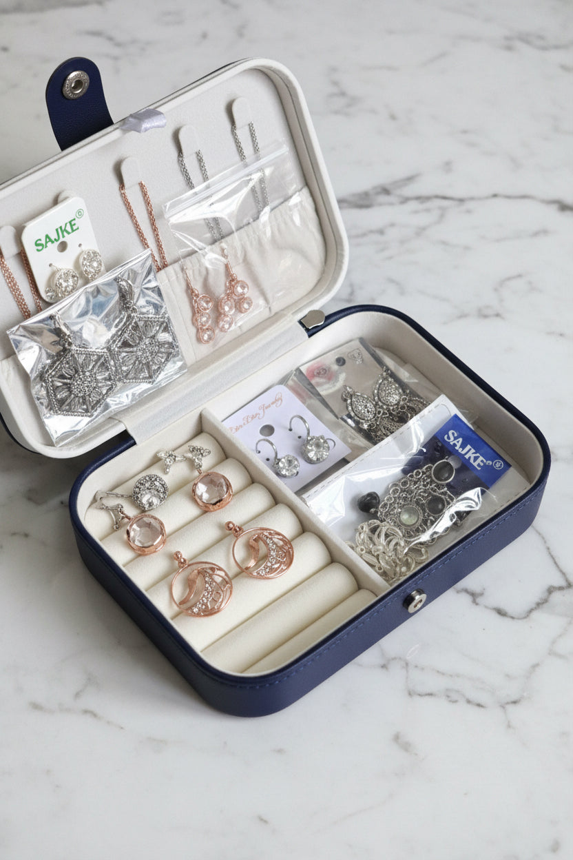 10 PC JHUMKA SET WITH JEWELLERY BOX